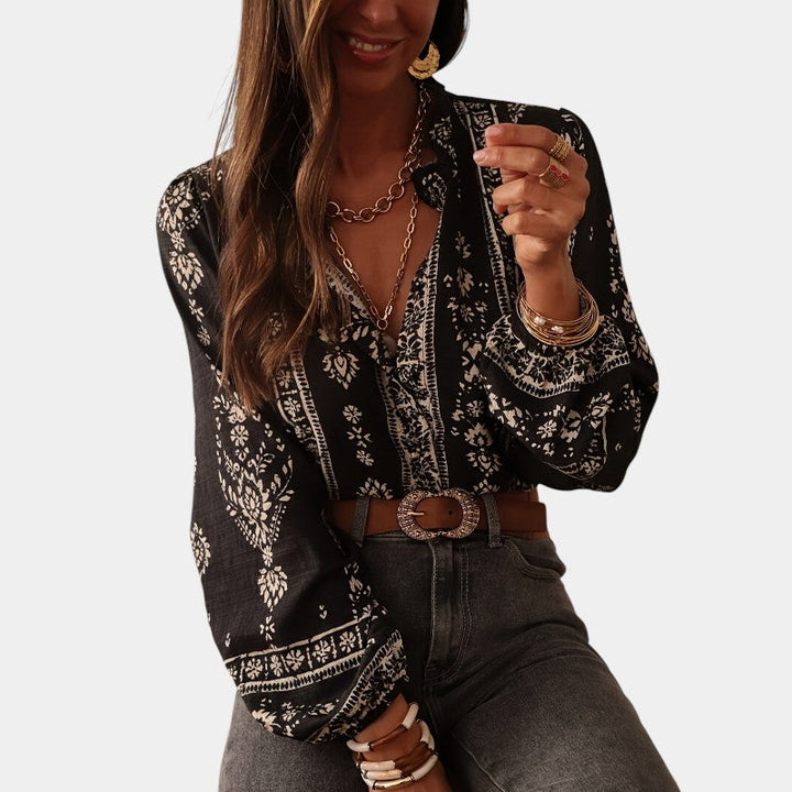 Unais – Boho Printed Blouse