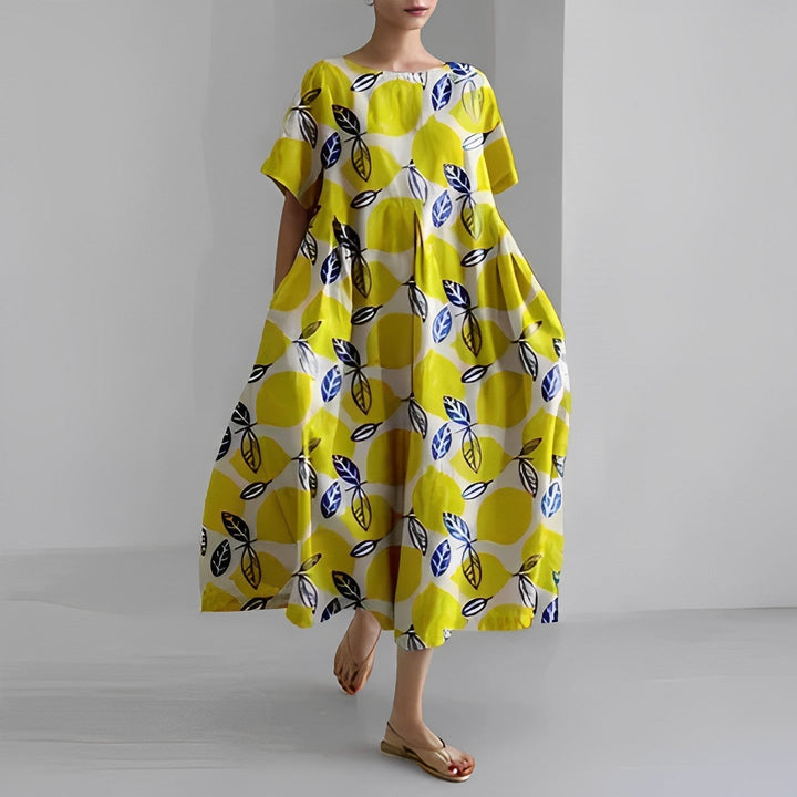 Ava – Oversized Floral Print Dress