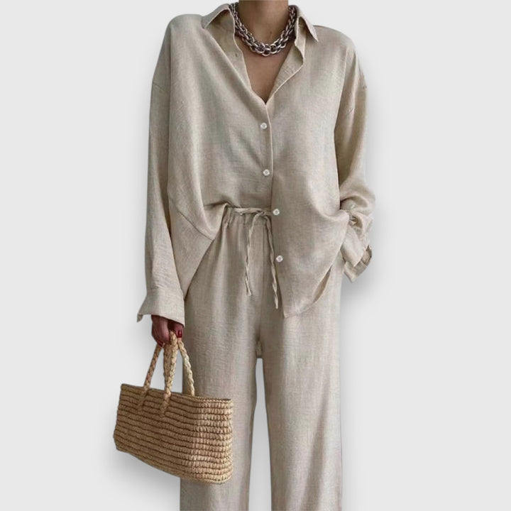 Zarela – Relaxed Drawstring Trousers Set