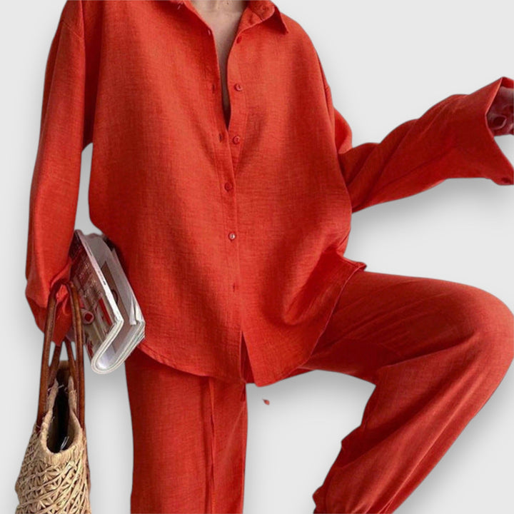 Zarela – Relaxed Drawstring Trousers Set