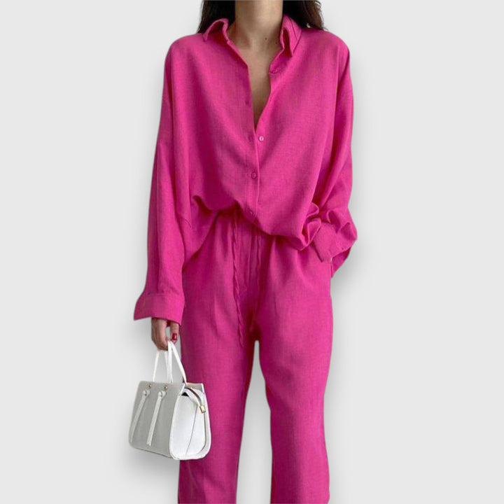 Zarela – Relaxed Drawstring Trousers Set