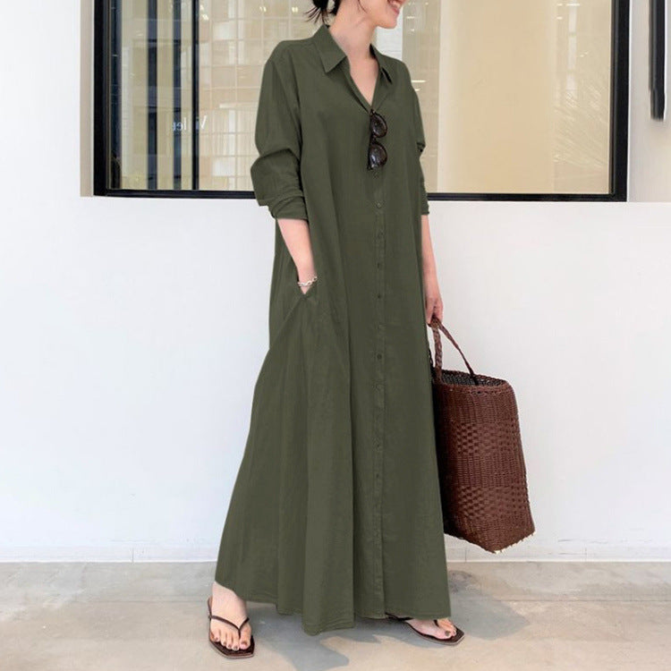 Fenleigh – Longline Shirt Maxi Dress