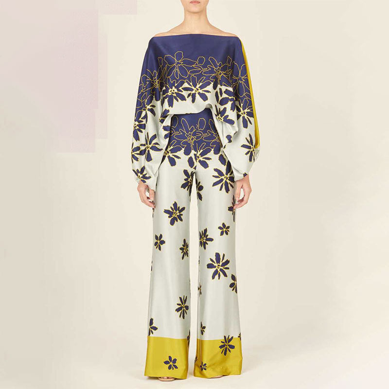 Xelina – Printed Wide-Leg Co-Ord Set