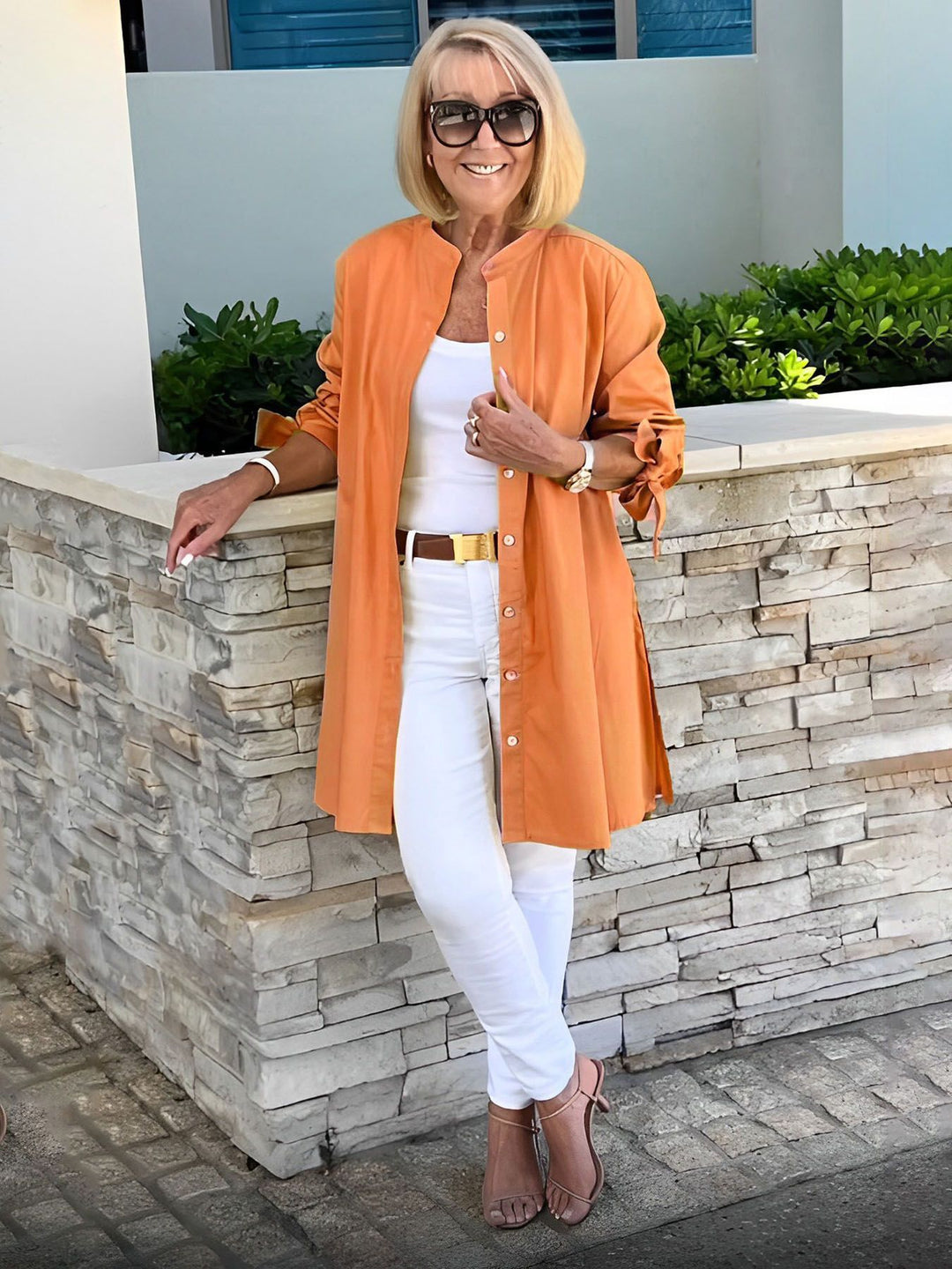 Tressa – Button-Front Tunic Jacket