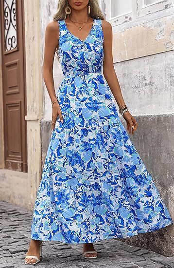 Belvia – Tiered Floral Maxi Dress