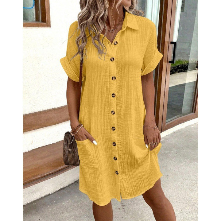 Amarae – Button-Down Pocket Shirt Dress