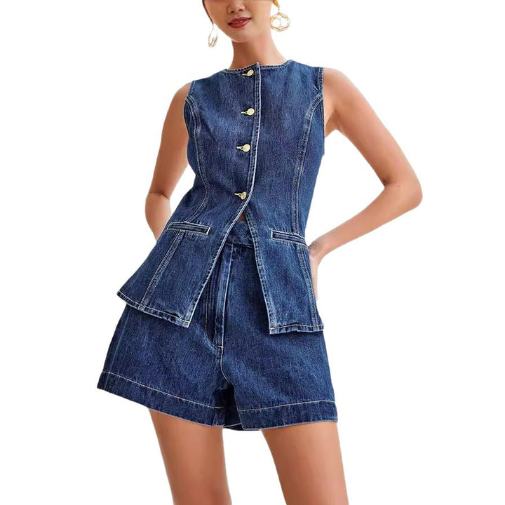 Nolene – Sleeveless Denim Co-ord Set