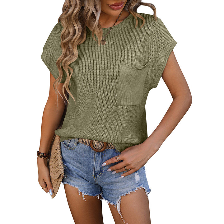 Perriane – Relaxed Knit Cap Sleeve Top