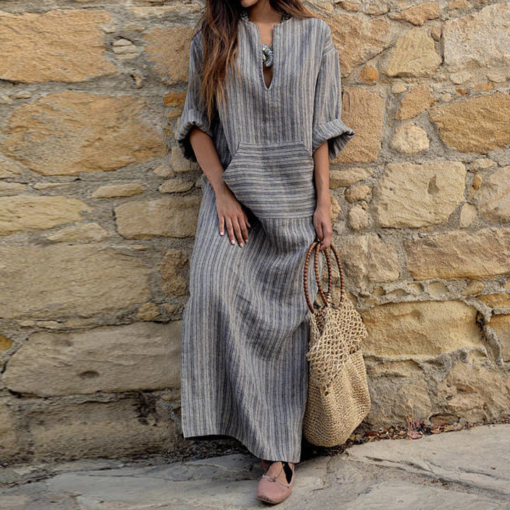 Unity – Striped Pocket Maxi Dress