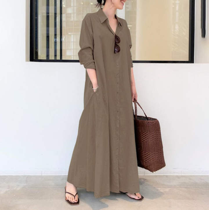 Fenleigh – Longline Shirt Maxi Dress