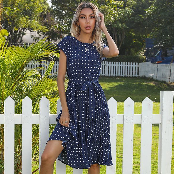 Ayotunde – Polka Dot Belted Midi Dress
