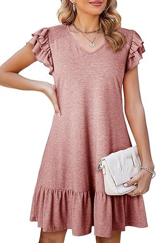 Prudelle – Ruffle Sleeve Shift Dress