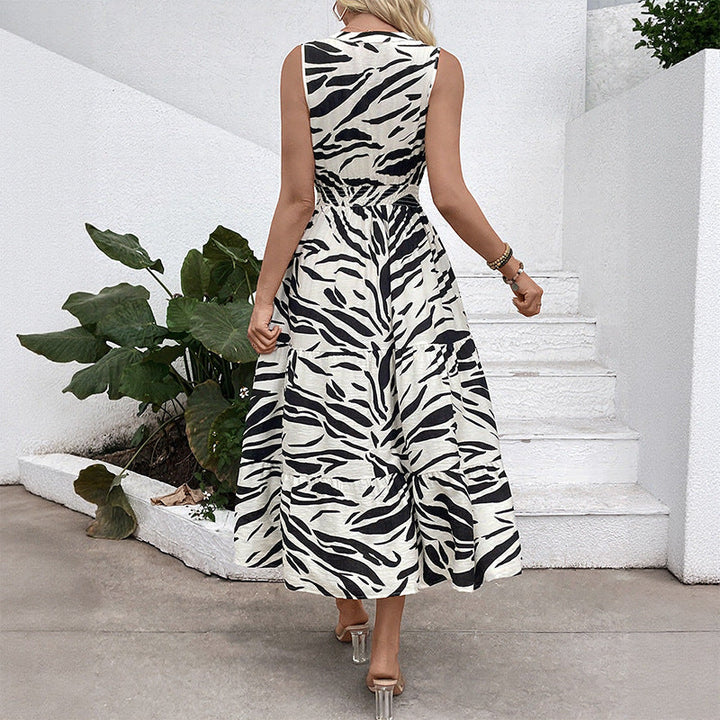 Dinah – Printed Sleeveless Midi Dress