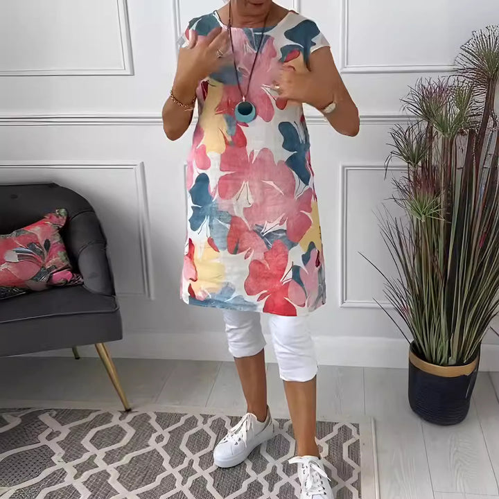Delfina – Relaxed Floral Tunic Dress