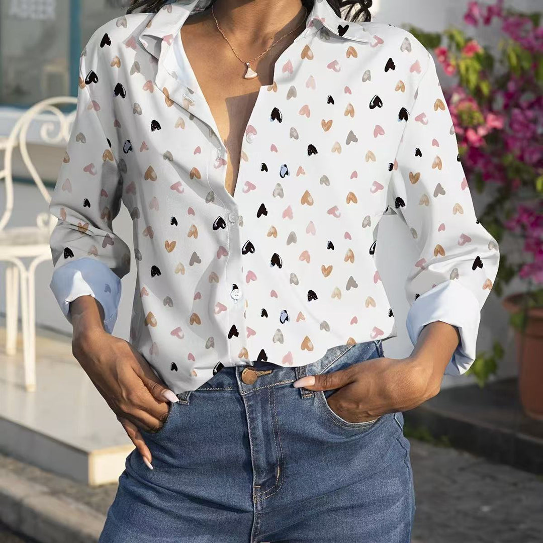 Xylia – Printed Button-Up Shirt
