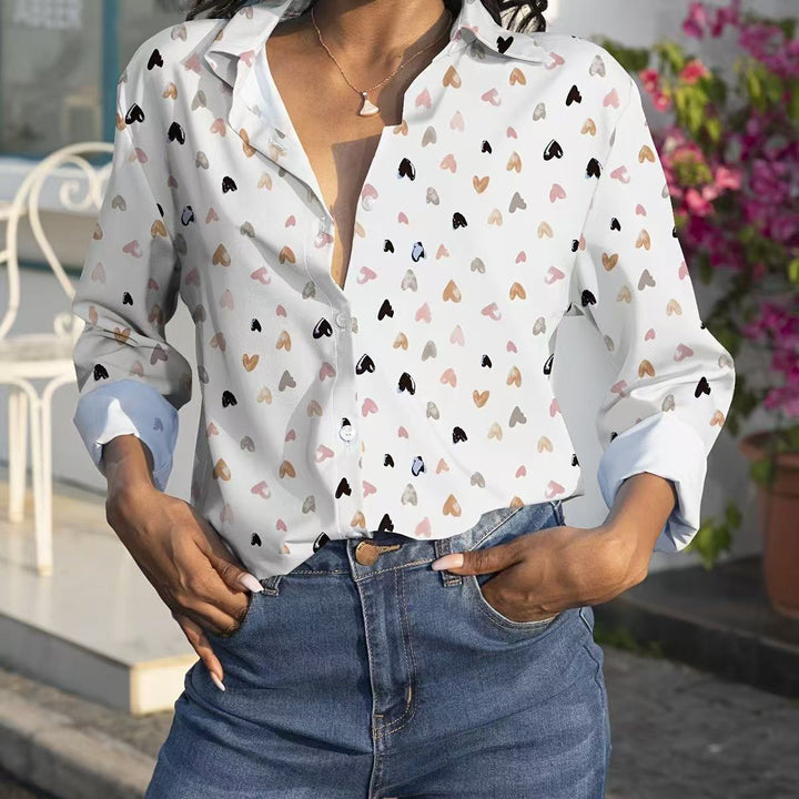 Xylia – Printed Button-Up Shirt