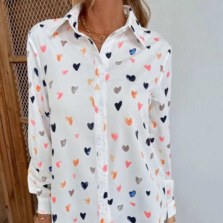 Xylia – Printed Button-Up Shirt