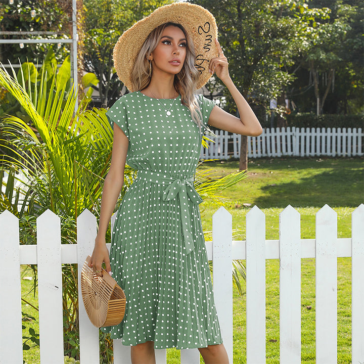 Ayotunde – Polka Dot Belted Midi Dress