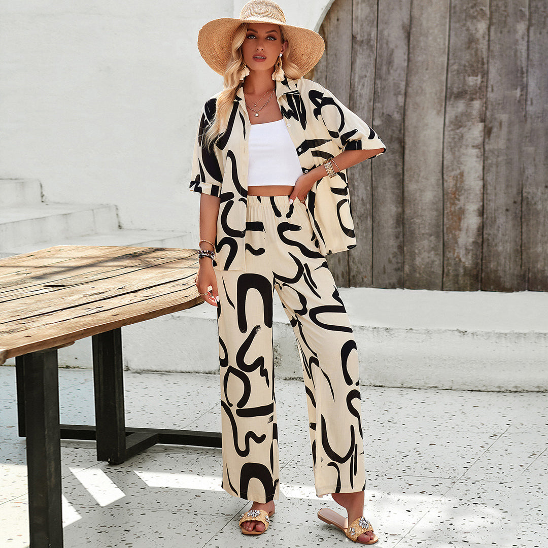 Zairra – Abstract Print Co-Ord Set