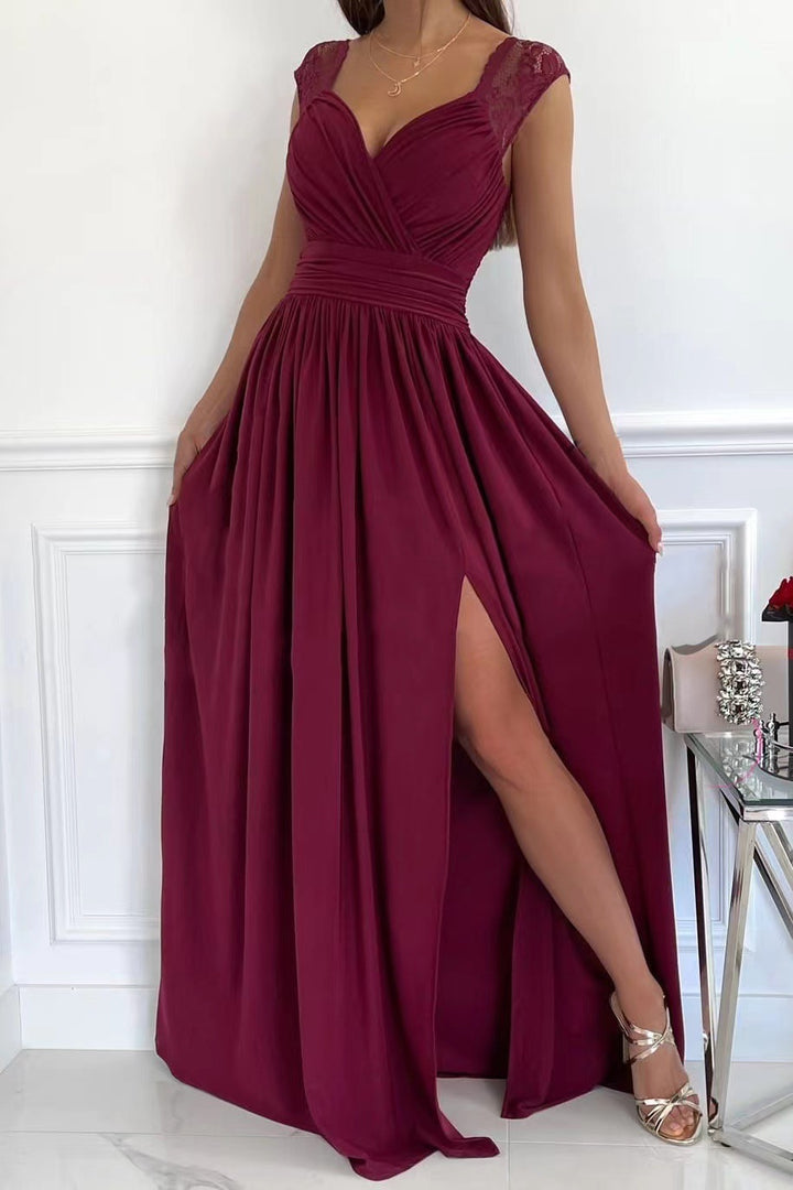Giavanna – Lace Trim Maxi Dress