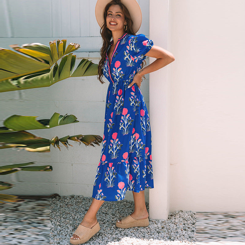Xanthe – Floral Tiered Midi Dress