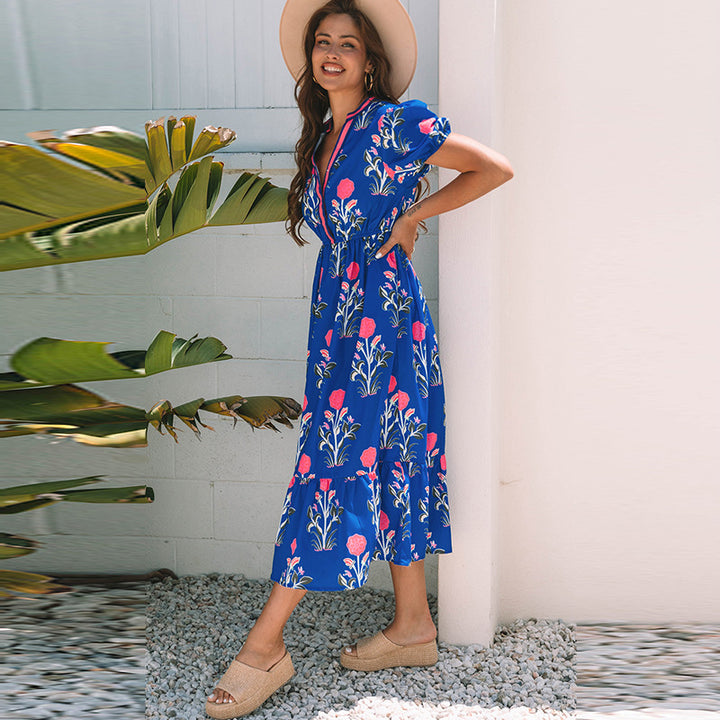 Xanthe – Floral Tiered Midi Dress