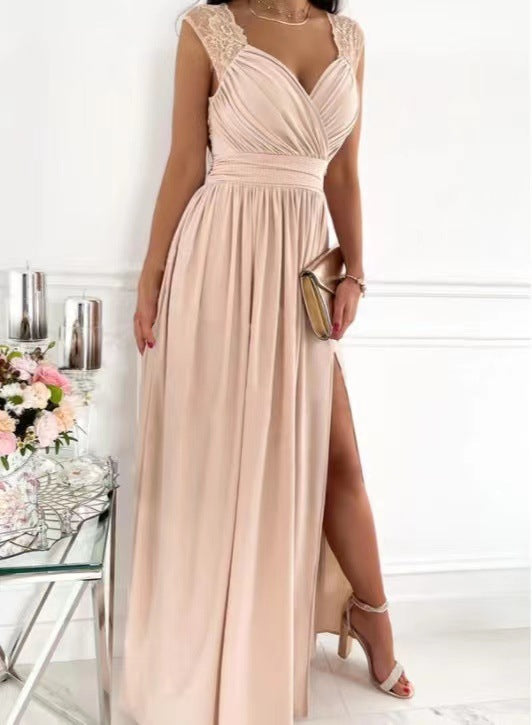 Giavanna – Lace Trim Maxi Dress
