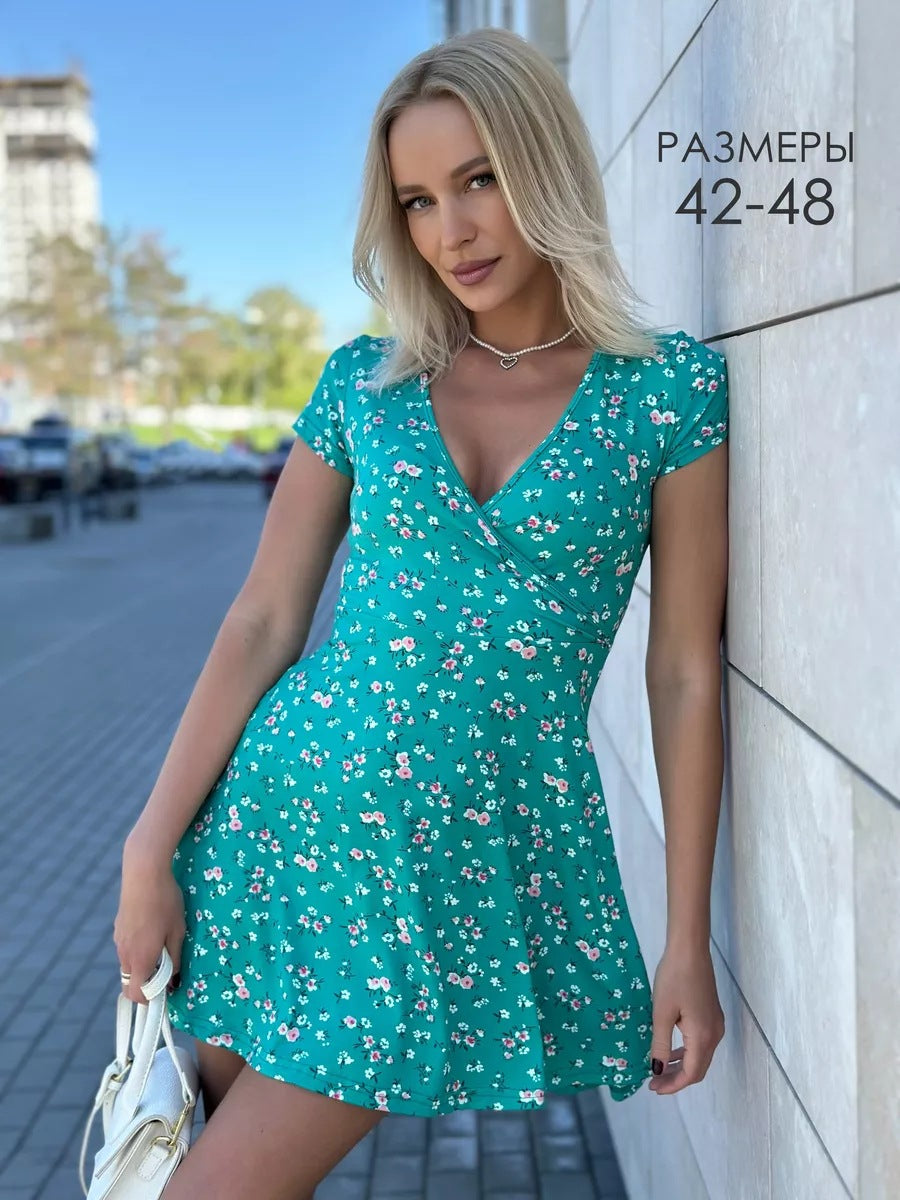 Danea – Printed Wrap Dress