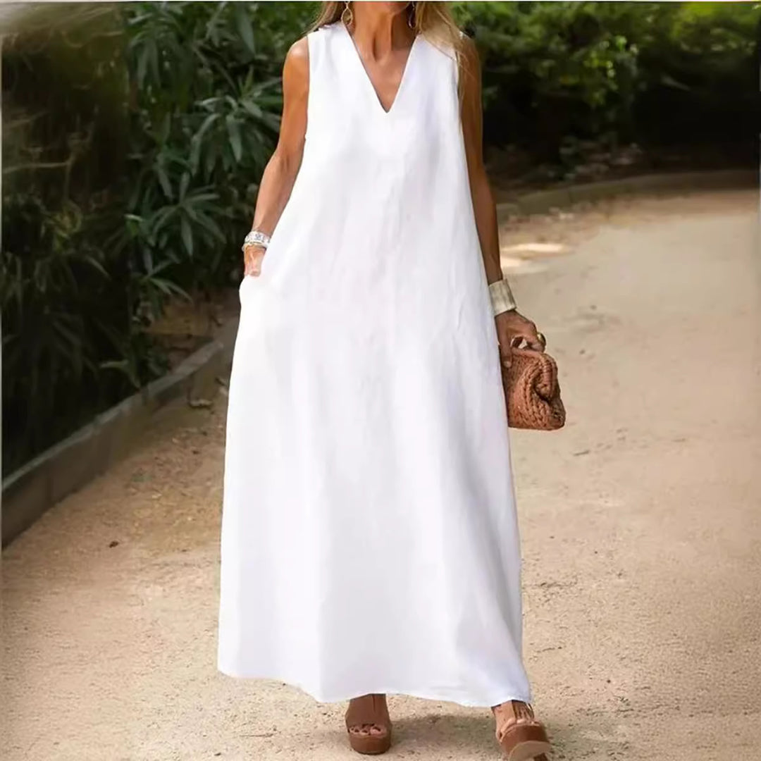 Hannelore – Sleeveless V-Neck Maxi Dress