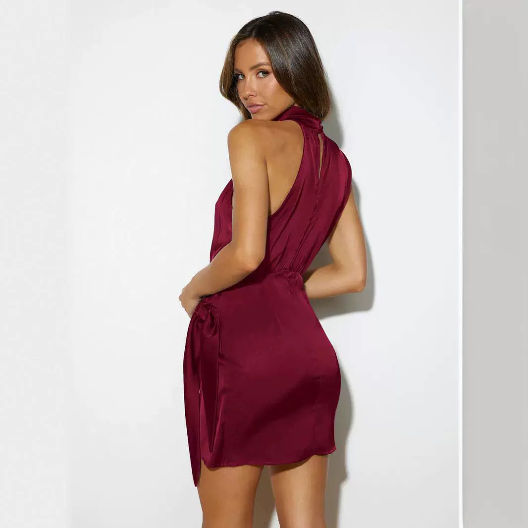 Duane – Draped Halter Mini Dress