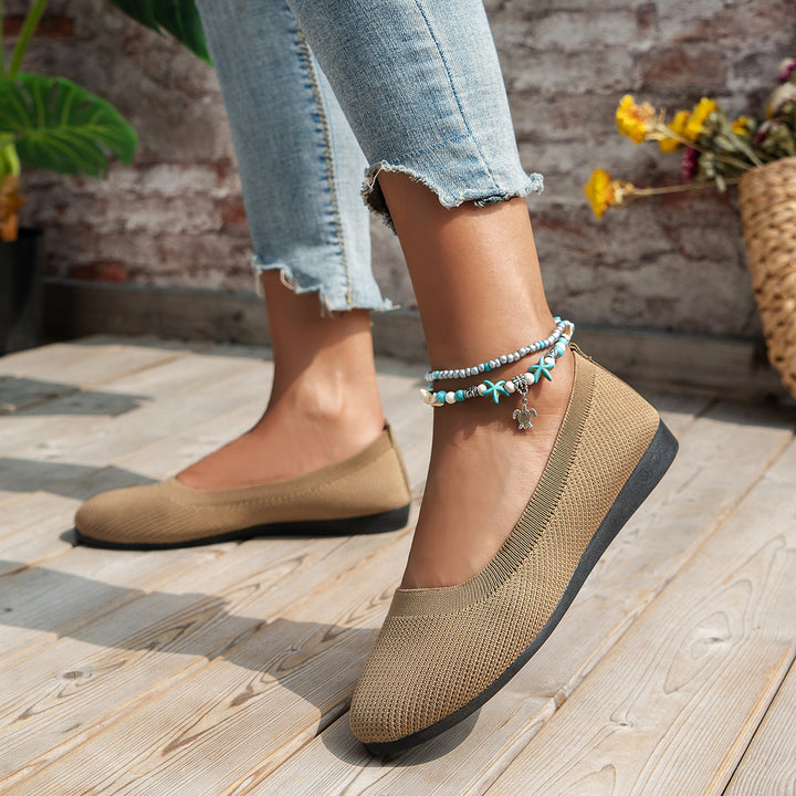 Alexis – Textured Slip-On Flats