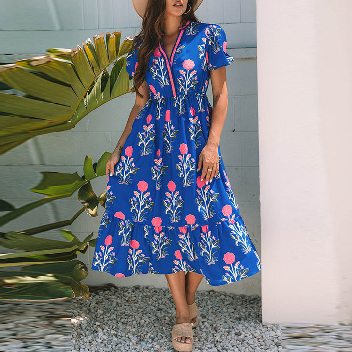 Xanthe – Floral Tiered Midi Dress