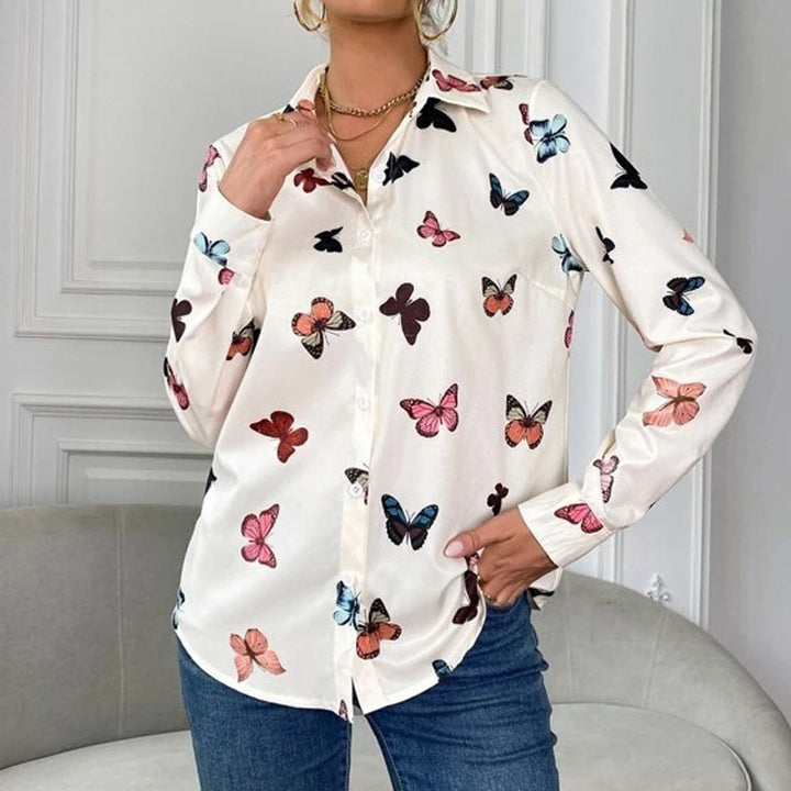 Xylia – Printed Button-Up Shirt