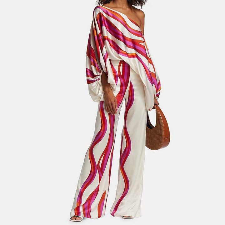 Xelina – Printed Wide-Leg Co-Ord Set