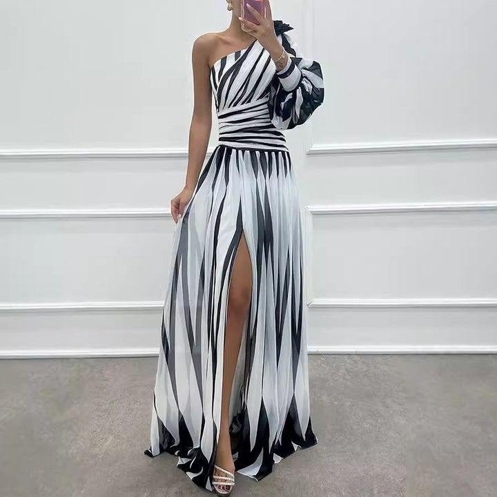 Noralie – Asymmetric Pleated Evening Dress
