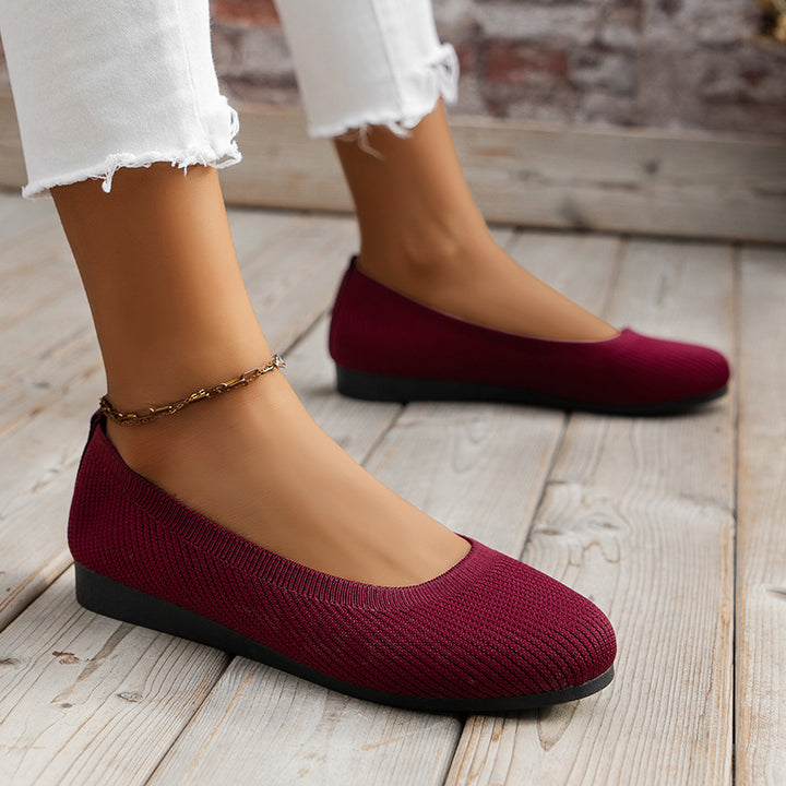 Alexis – Textured Slip-On Flats