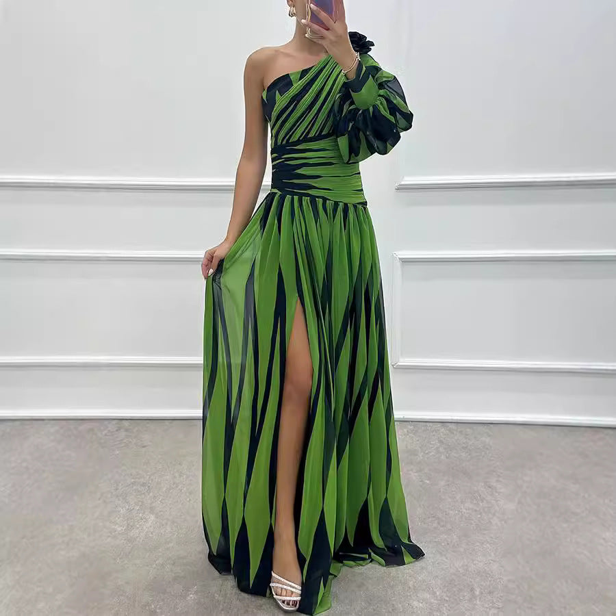 Noralie – Asymmetric Pleated Evening Dress