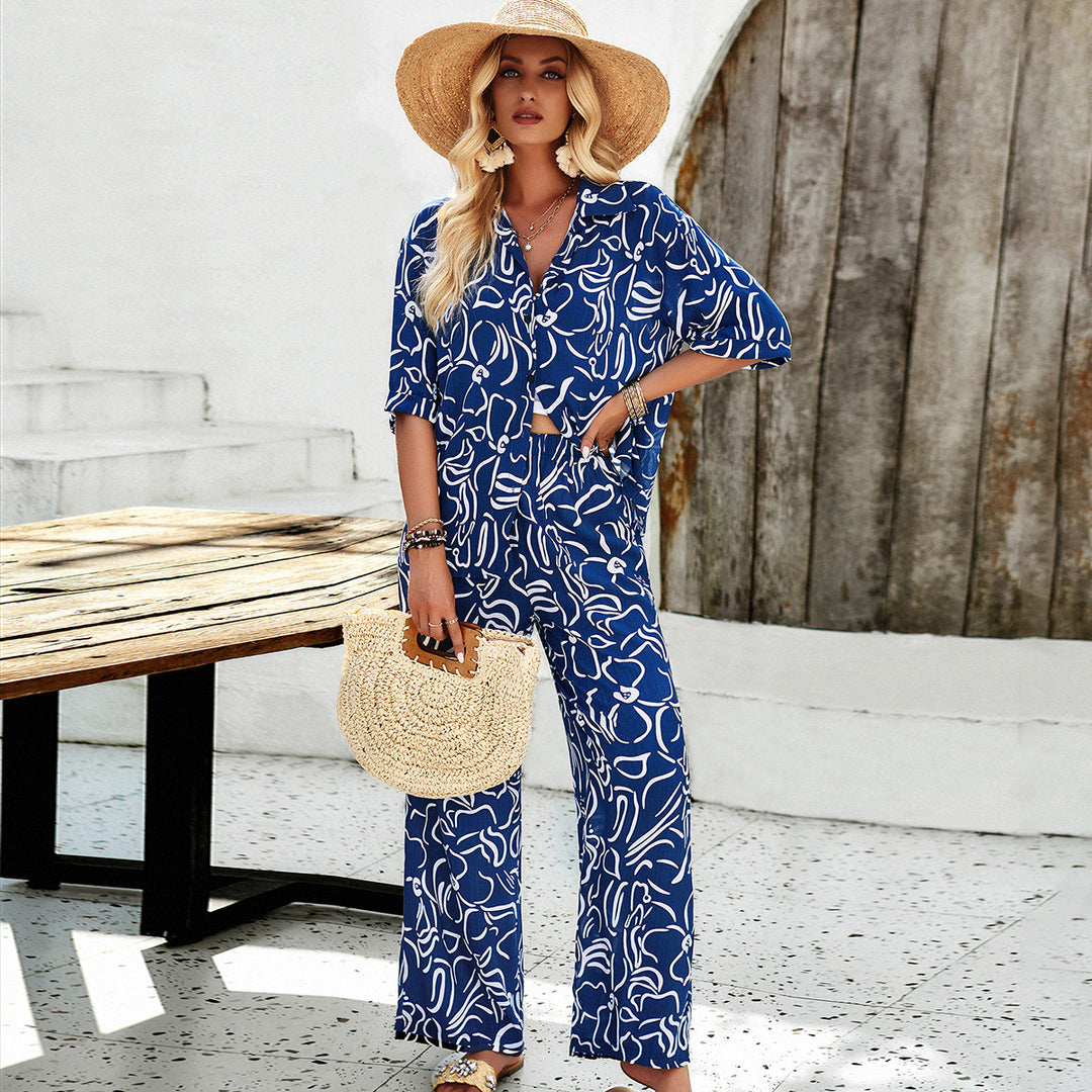 Zairra – Abstract Print Co-Ord Set