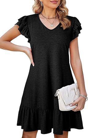 Prudelle – Ruffle Sleeve Shift Dress