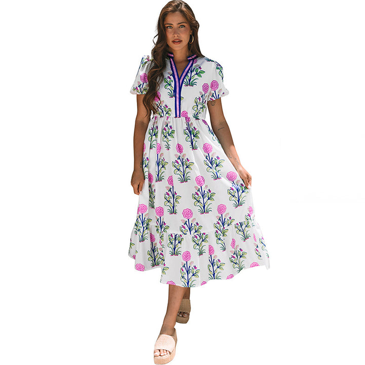 Xanthe – Floral Tiered Midi Dress