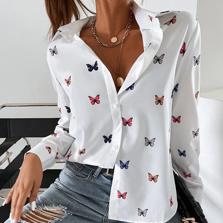 Xylia – Printed Button-Up Shirt