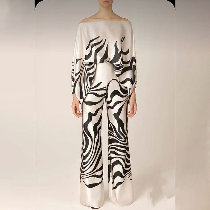 Xelina – Printed Wide-Leg Co-Ord Set