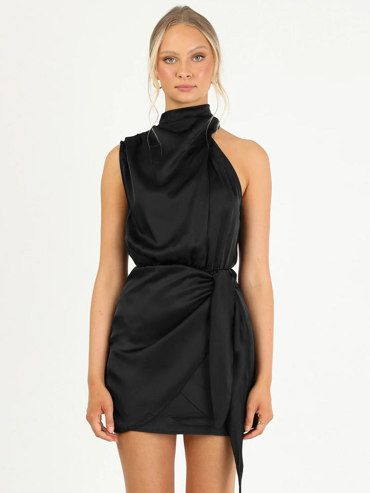 Duane – Draped Halter Mini Dress