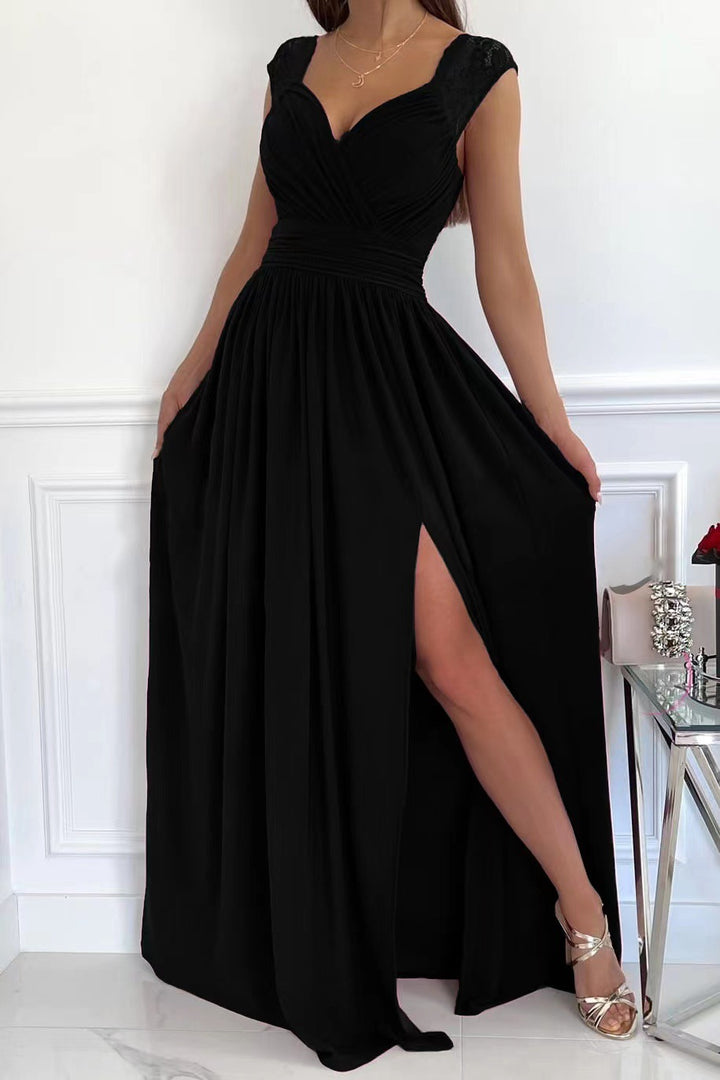 Giavanna – Lace Trim Maxi Dress