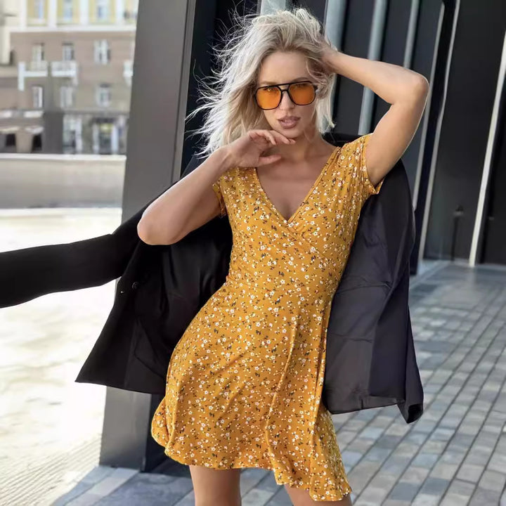 Danea – Printed Wrap Dress