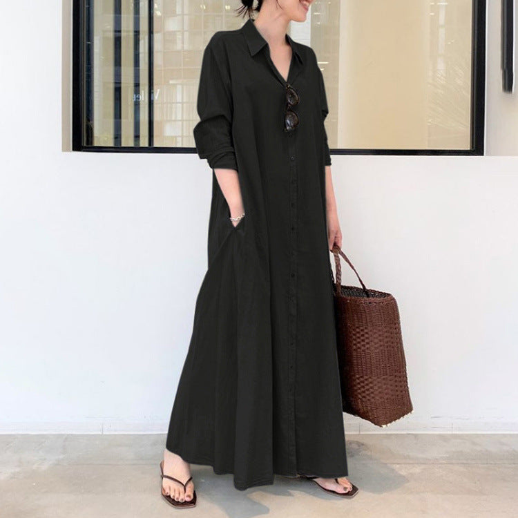 Fenleigh – Longline Shirt Maxi Dress