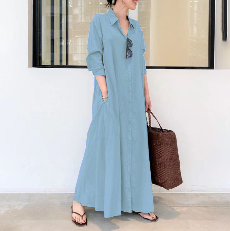 Fenleigh – Longline Shirt Maxi Dress