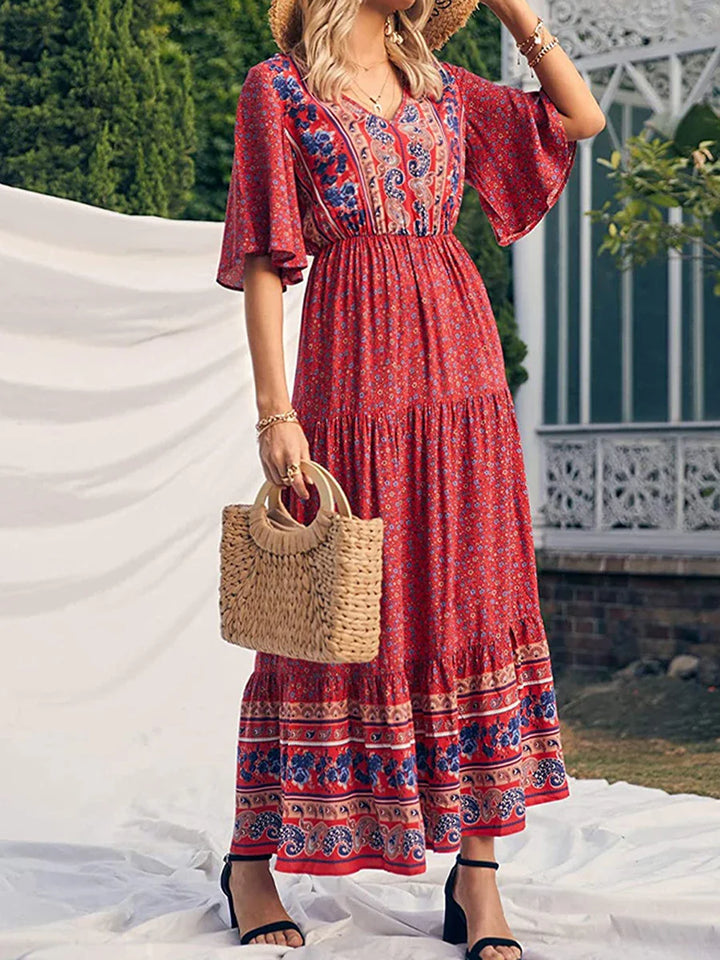 Fenellia – Bohemian Tiered Maxi Dress
