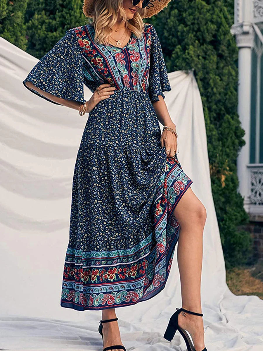 Fenellia – Bohemian Tiered Maxi Dress