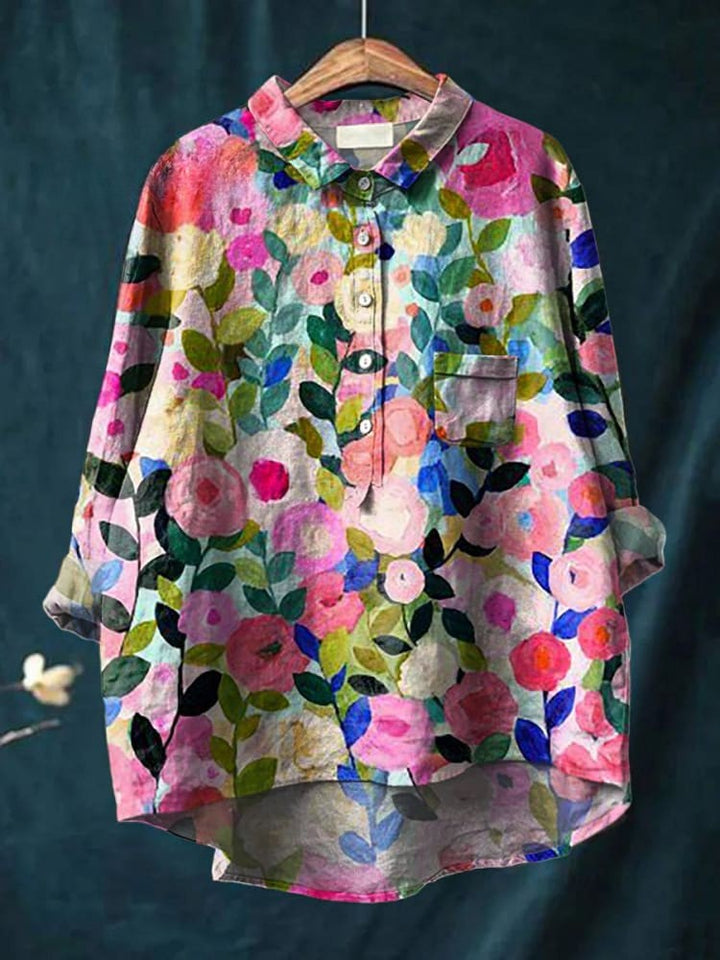 Alvena – Floral Button Blouse